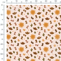 Tissu - Chapeaux et bottes cowboy