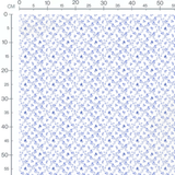 Tissu - Motif floral bleu harmonieux