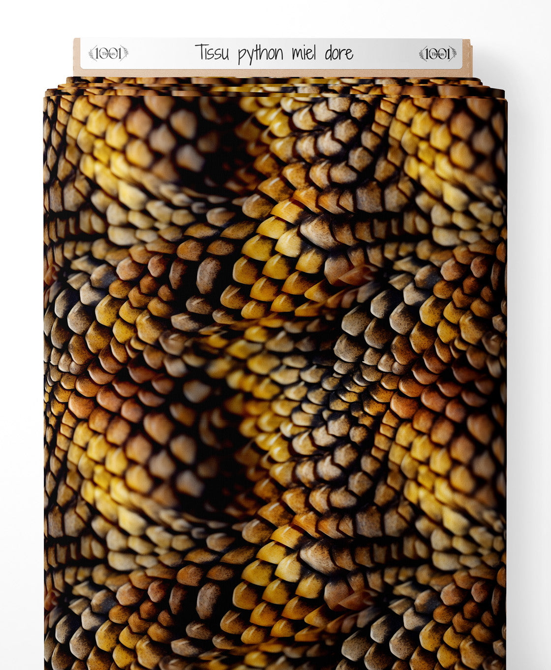 Tissu - python miel dore