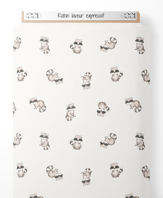 Tissu - Raton laveur expressif