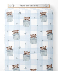 Tissu - Oursons dans des tasses