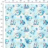 Tissu - ocean bebe turquoise