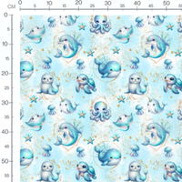 Tissu - ocean bebe turquoise