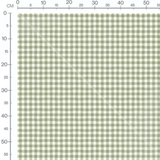 Tissu - Carreaux verts doux sur blanc