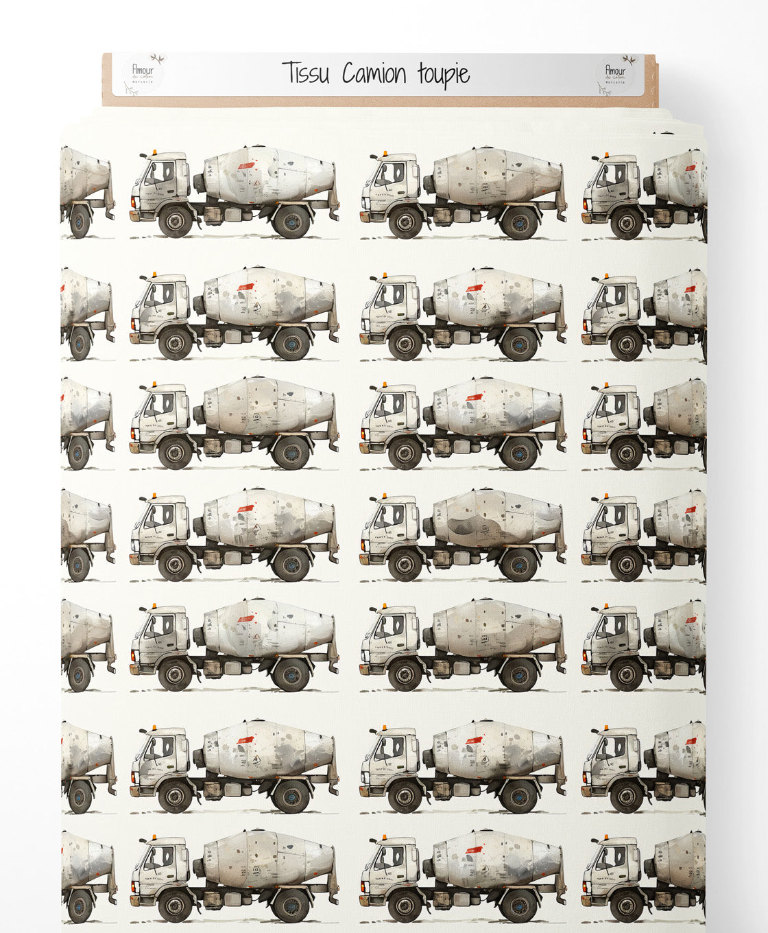 Tissu - Camion toupie