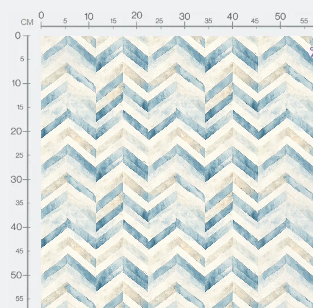 Tissu - Bleu abstrait