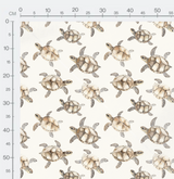 Tissu - Tortues beiges
