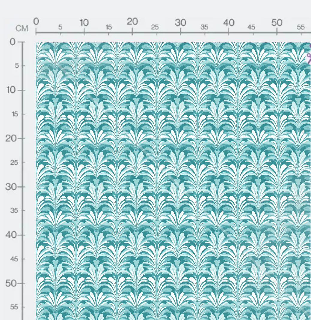 Tissu - Art deco bleu 1