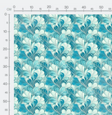 Tissu - Art deco bleu 3