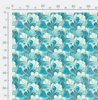 Tissu - Art deco bleu 3