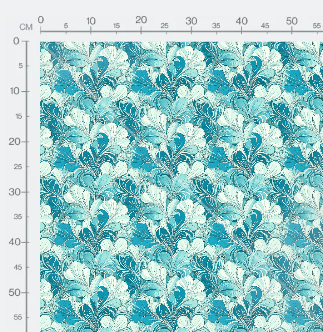 Tissu - Art deco bleu 3