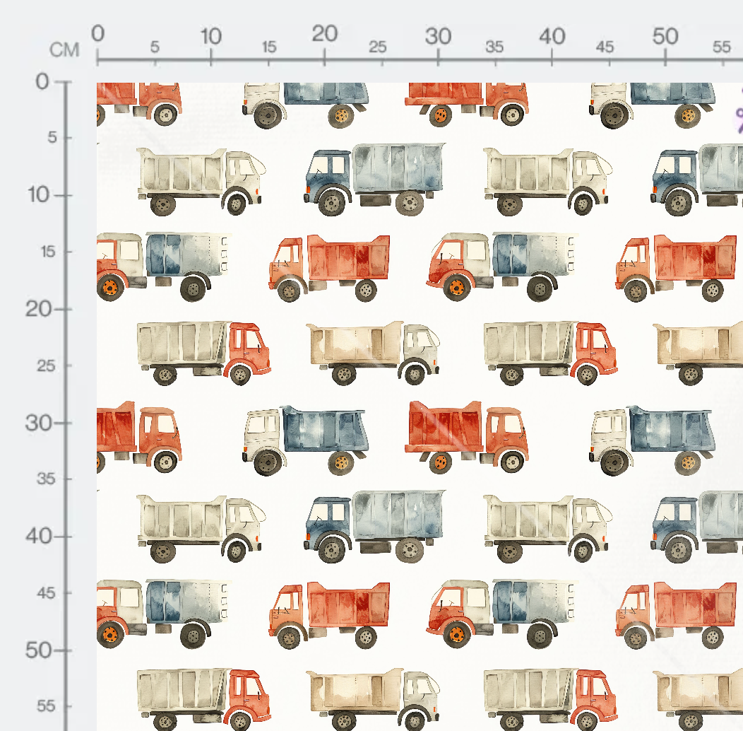 Tissu - Camion benne