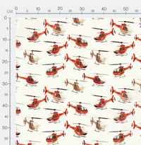 Tissu - Hélicoptère