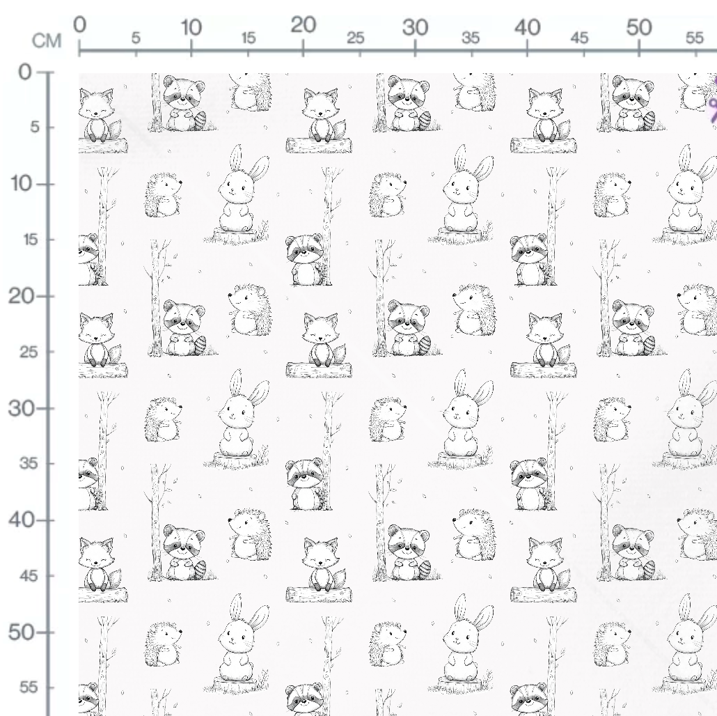 Tissu - Forêt dessin