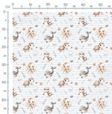 Tissu - océan mignon rayure