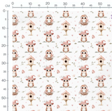 Tissu - Chouettes mignonnes