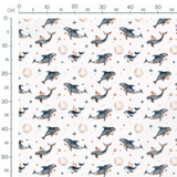 Tissu - Royaume baleine