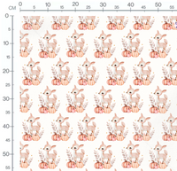 Tissu - Biches citrouilles