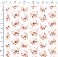 Tissu - Papillon rose