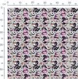 Tissu - Dinosaures halloween rose