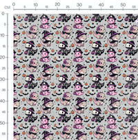 Tissu - Dinosaures halloween rose