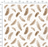 Tissu - Plumes léopard