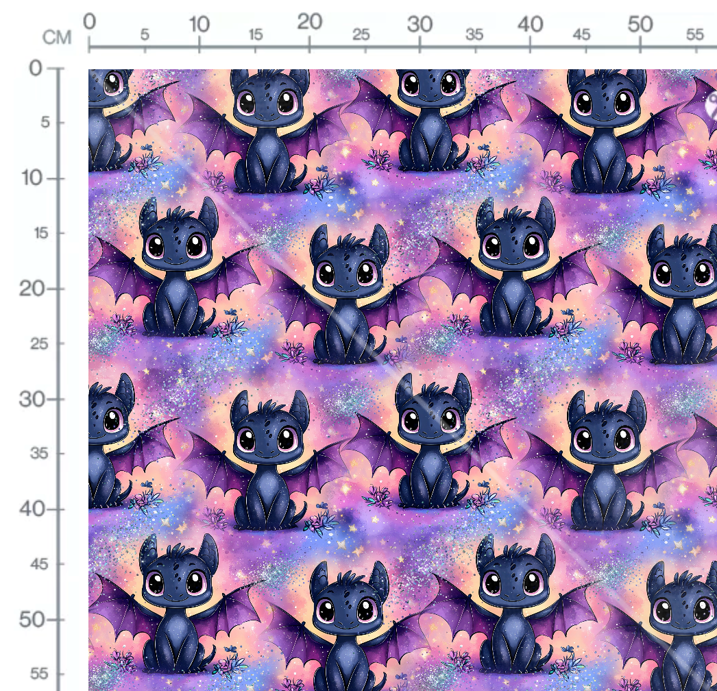 Tissu - Dragon galaxy halloween