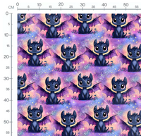 Tissu - Dragon galaxy halloween