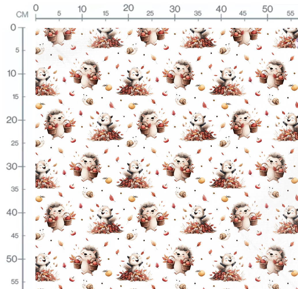 Tissu - herisson automne