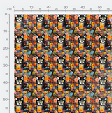 Tissu - chats noir 2