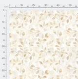 Tissu - feuilles beiges