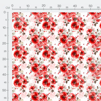 Tissu - Red flowers 2
