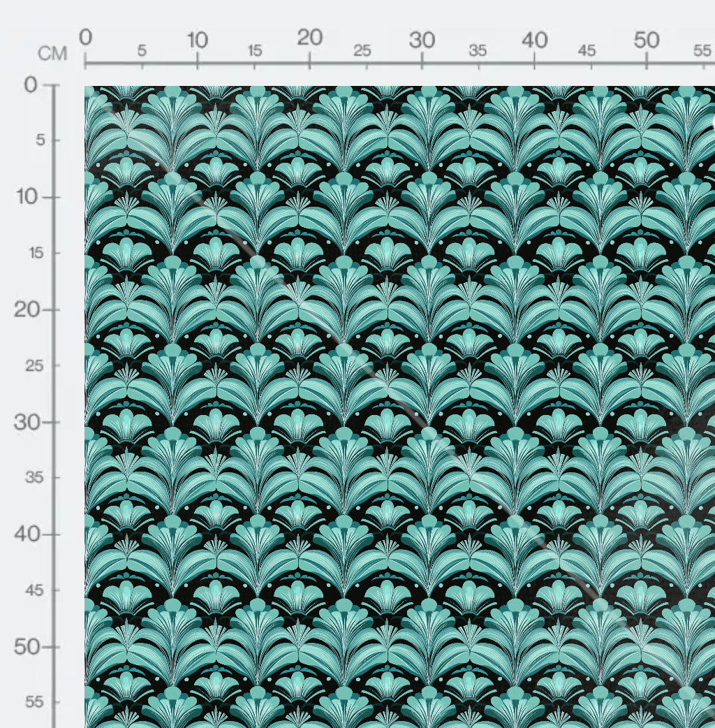 Tissu - Art deco bleu 2