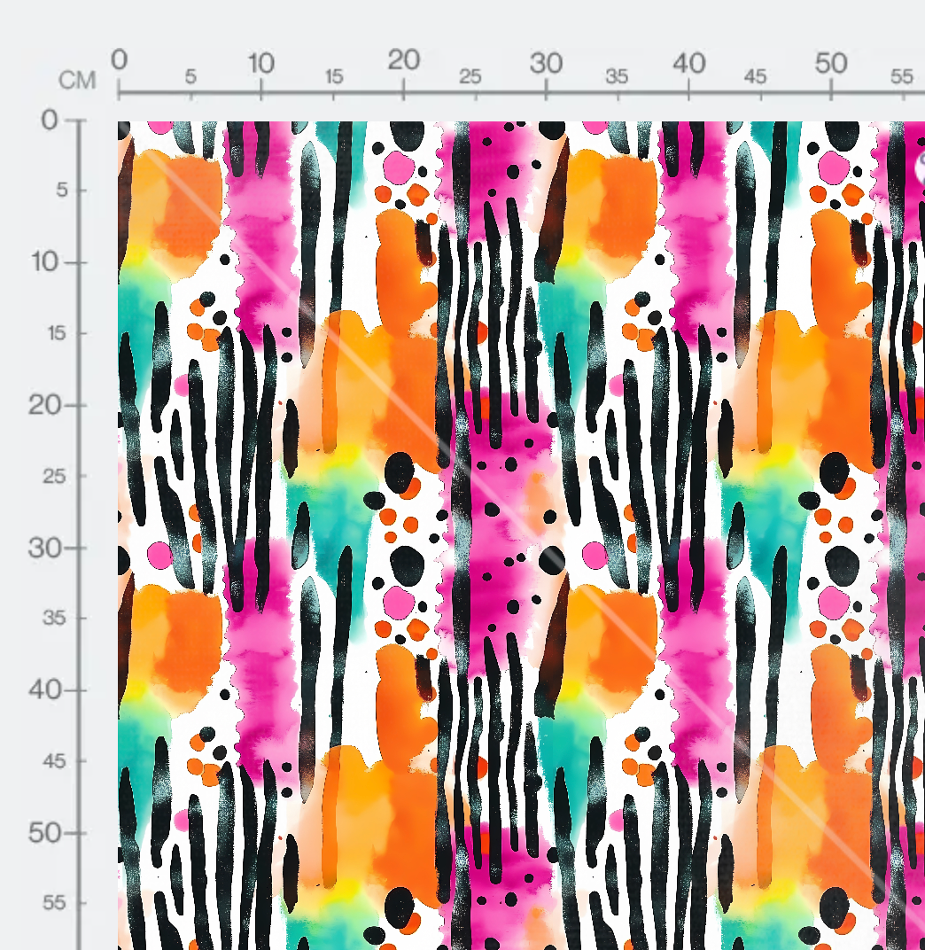 Tissu - Peinture zebre