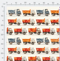 Tissu - Camion benne 2