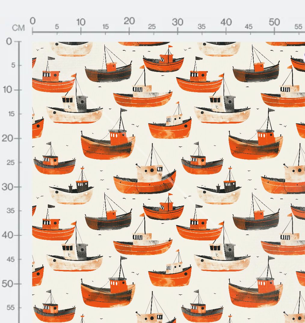 Tissu - Bateaux