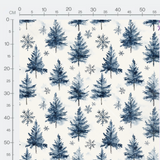 Tissu - Snowflake winter 2