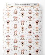 Tissu - Chouettes mignonnes
