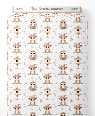 Tissu - Chouettes mignonnes