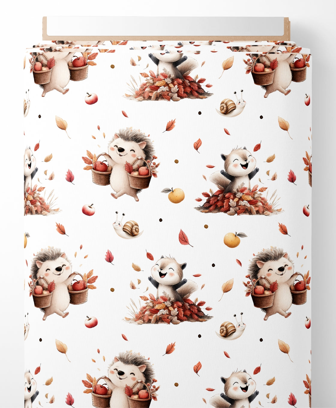 Tissu - herisson automne