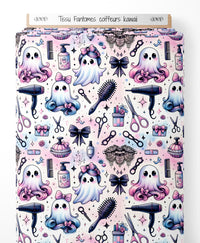 Tissu - Fantômes coiffeurs kawaii