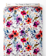 Tissu - Musique et fleurs 11