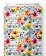 Tissu - Musique et fleurs 16