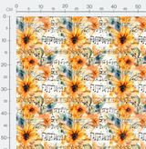 Tissu - Musique et fleurs 2