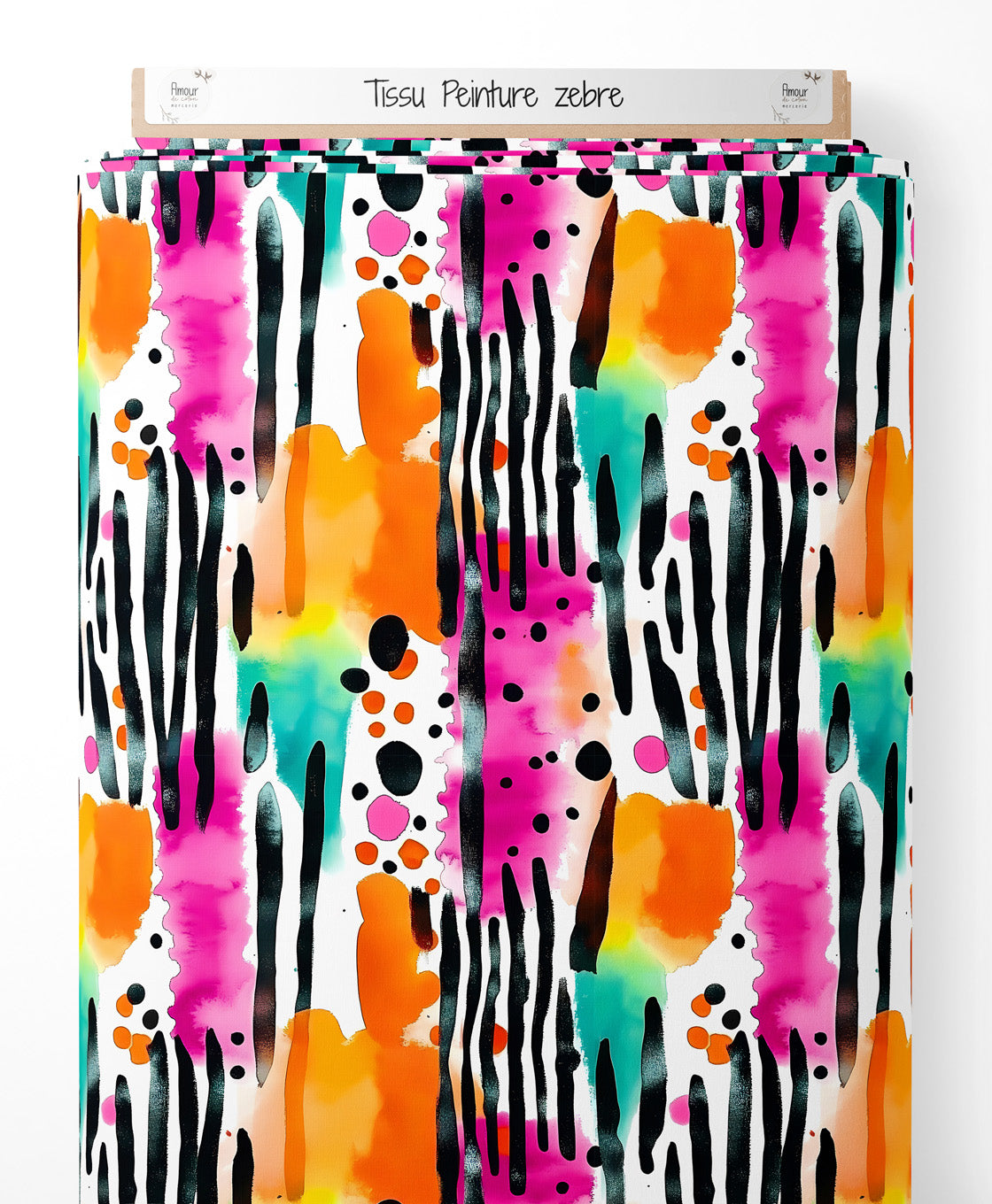 Tissu - Peinture zebre