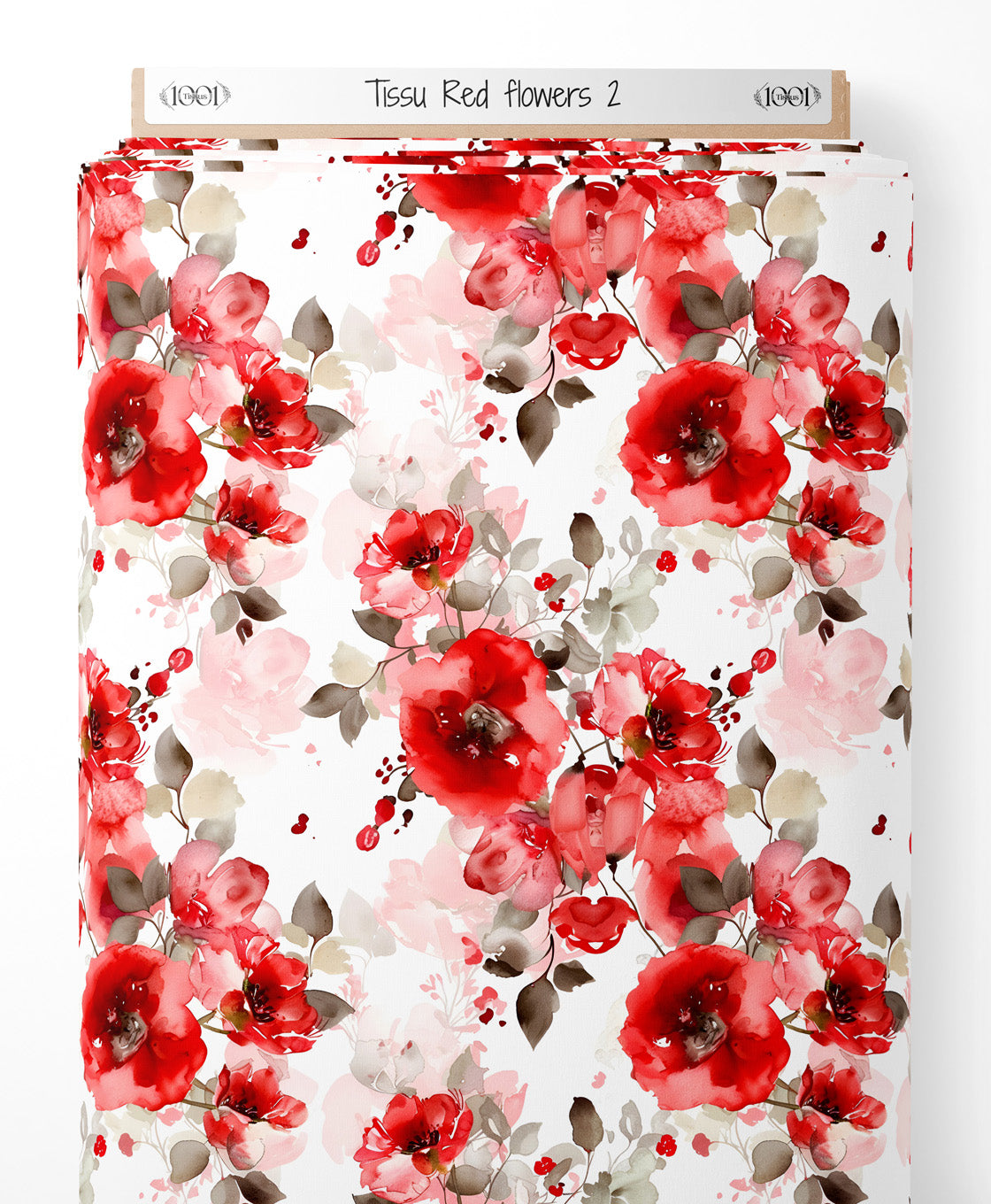 Tissu - Red flowers 2