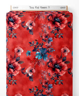 Tissu - Red flowers 3