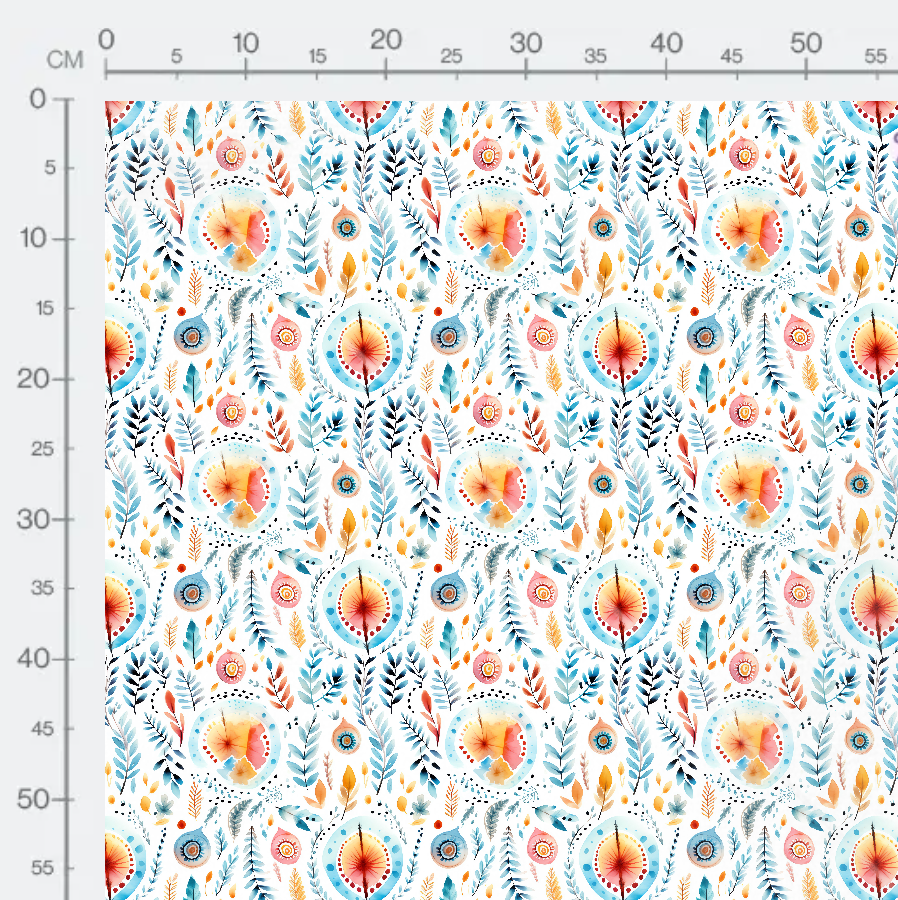 Tissu - Aquarelle boho 2