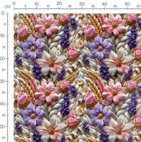 Tissu - 3D Spring flowers 1