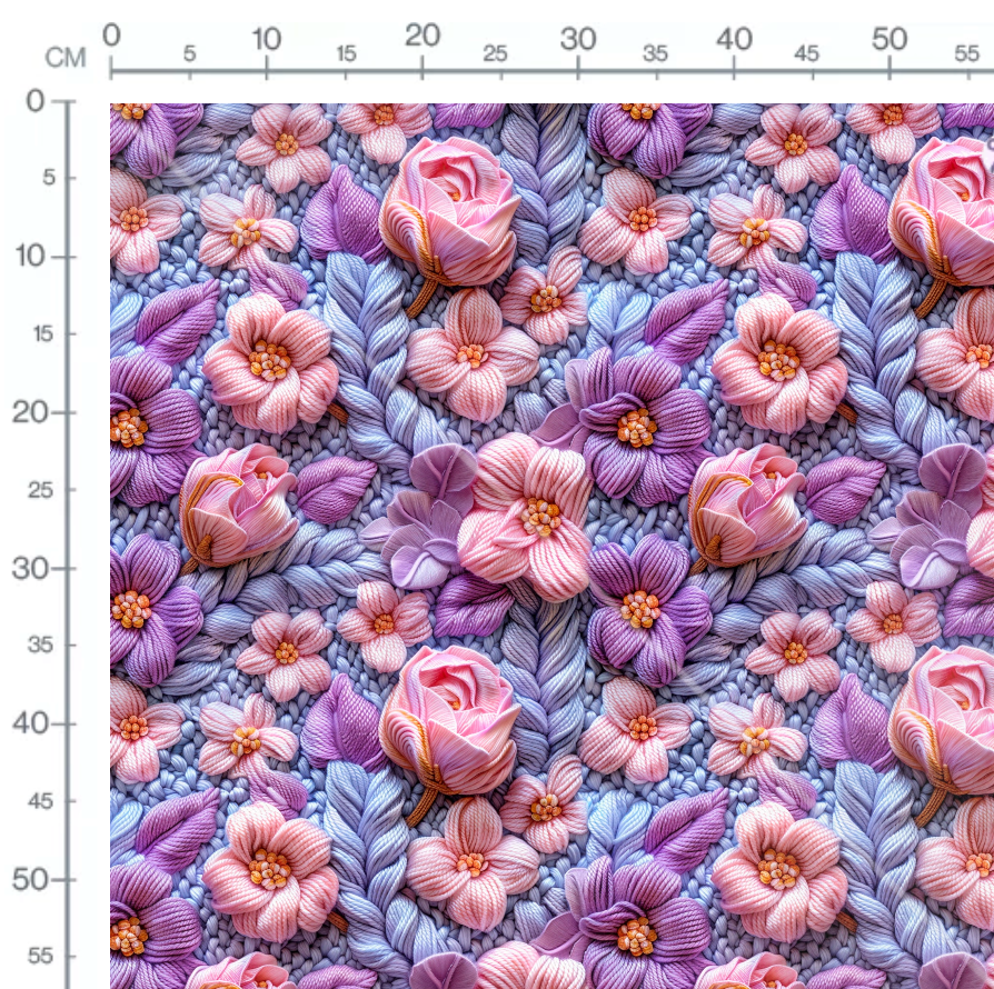 Tissu - 3D Spring flowers 2